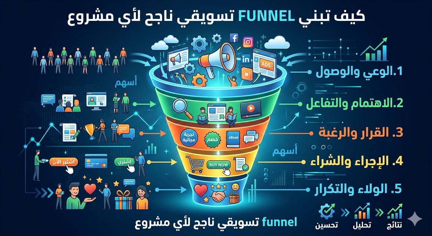 كيف تبني Funnel تسويقي ناجح لاي مشروع