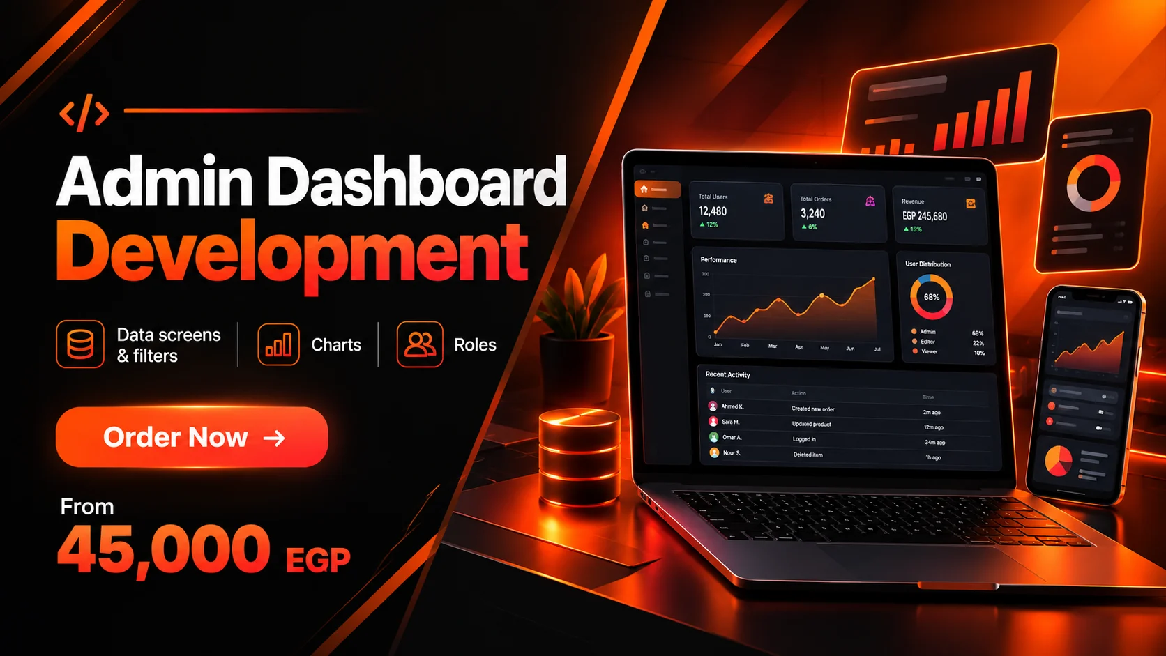Admin Dashboard Development